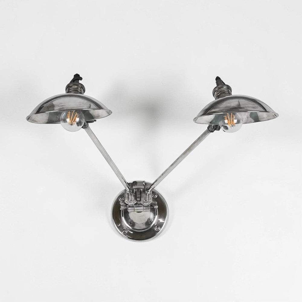 Remington Twin Antique Silver Wall Lamp ELPIM59939AS