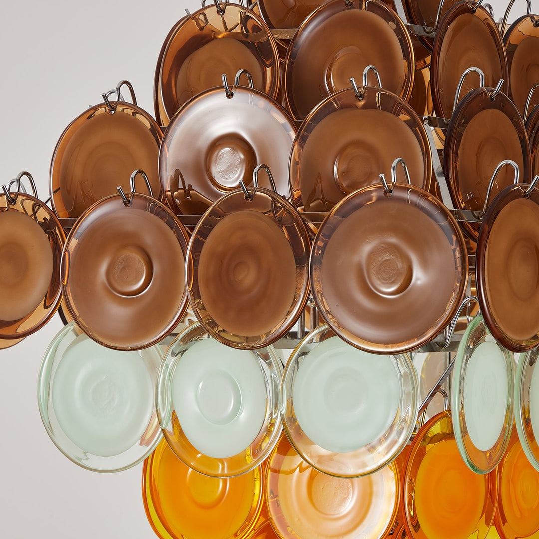 Graziana Murano Retro Glass Disc Chandelier