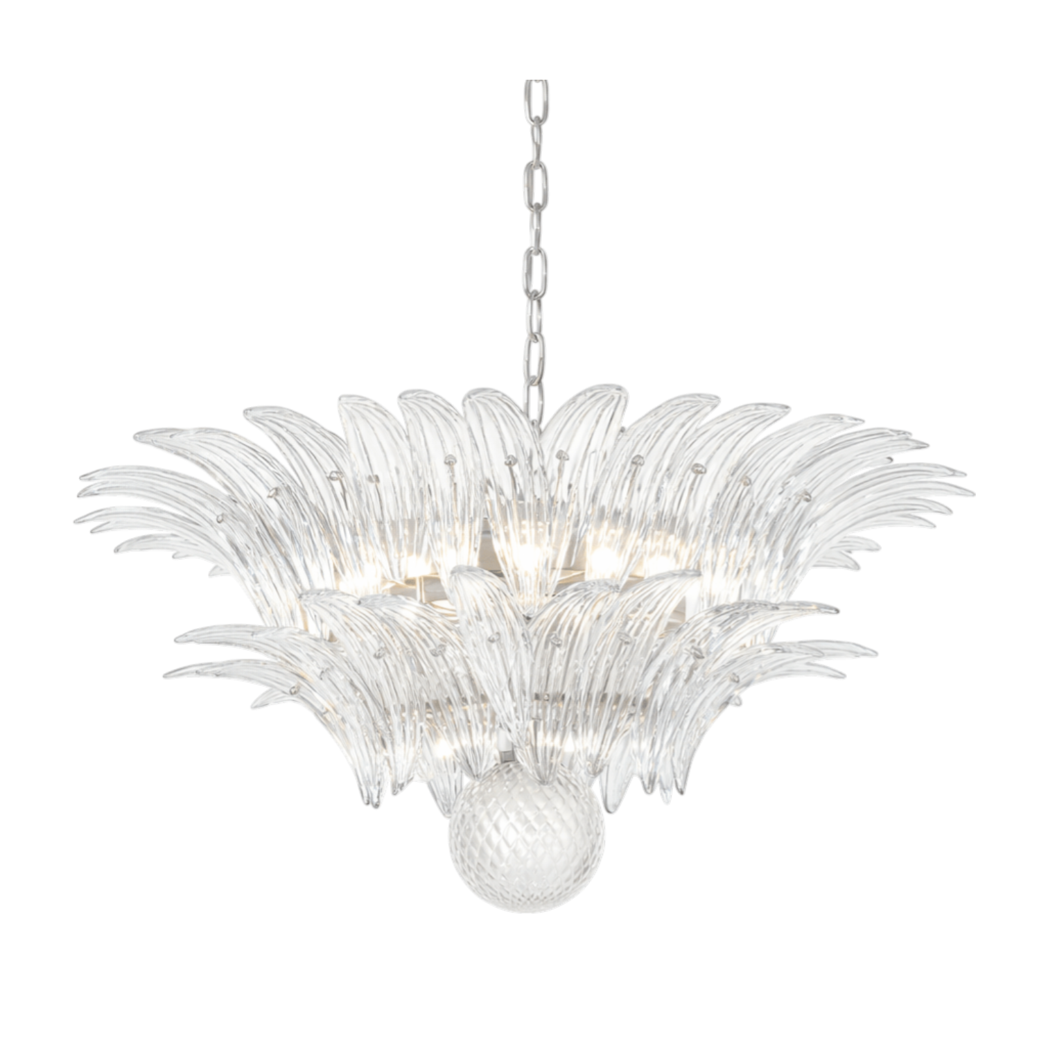 Rina Murano Palmette Transparent Chandelier