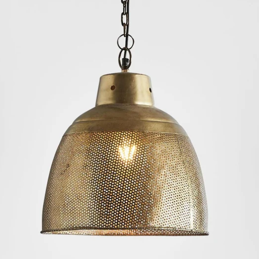 Riva Ceiling Pendant Small Antique Brass
