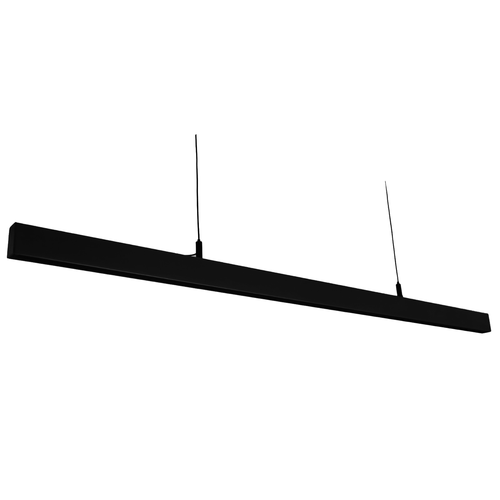 Riverina Low-Glare Matte-Black Linear LED Pendant Lamp
