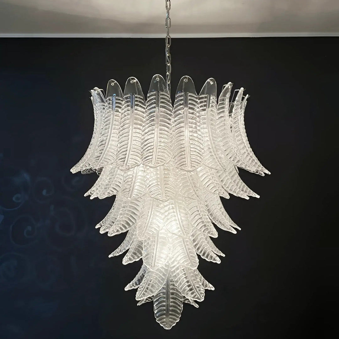 Ottaviana Murano Clear Glass Chandelier