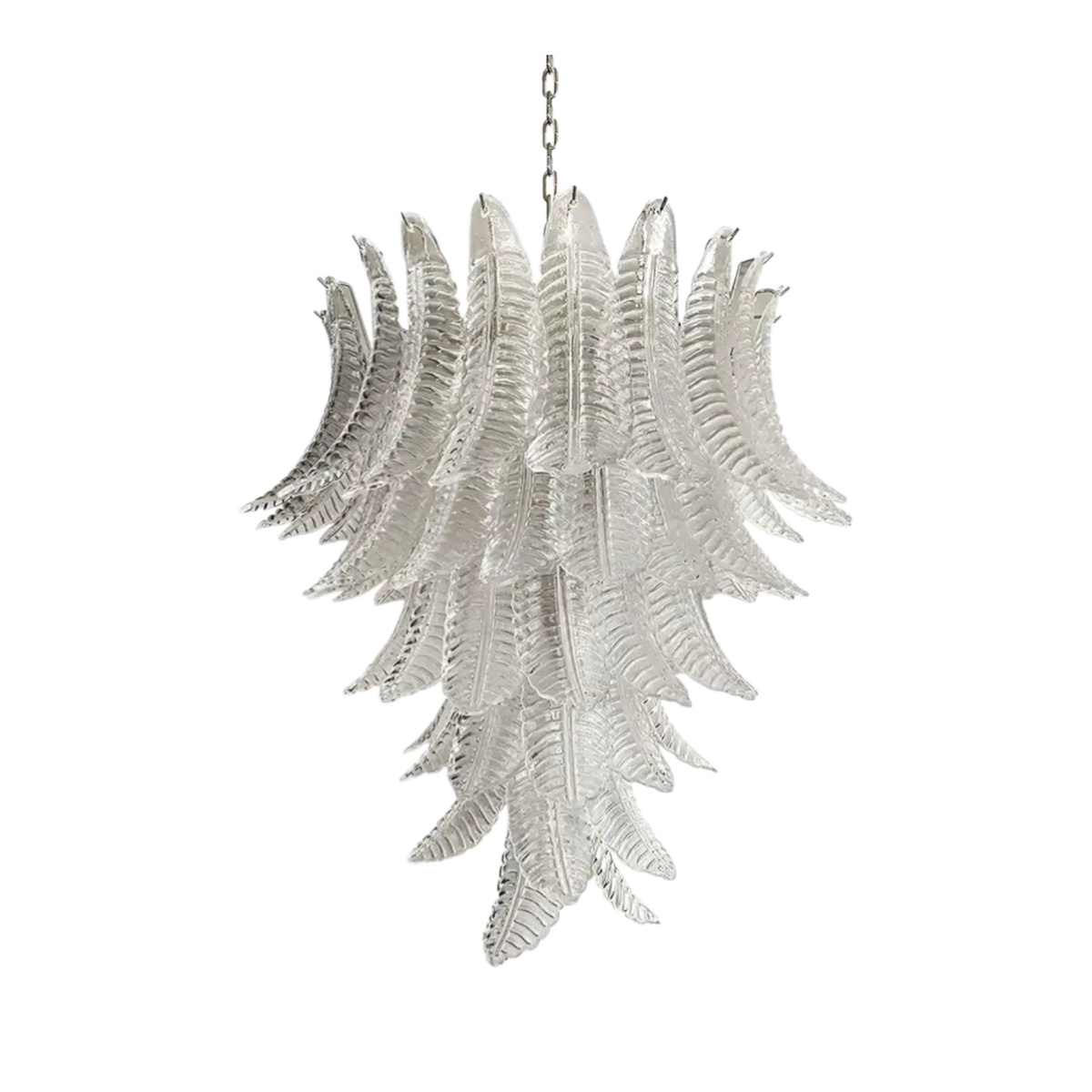 Ottaviana Murano Clear Glass Chandelier