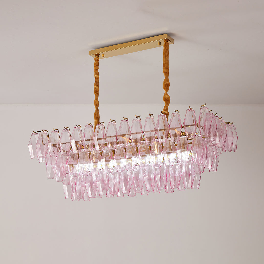Evelina Prism Glass Chandelier - Medium