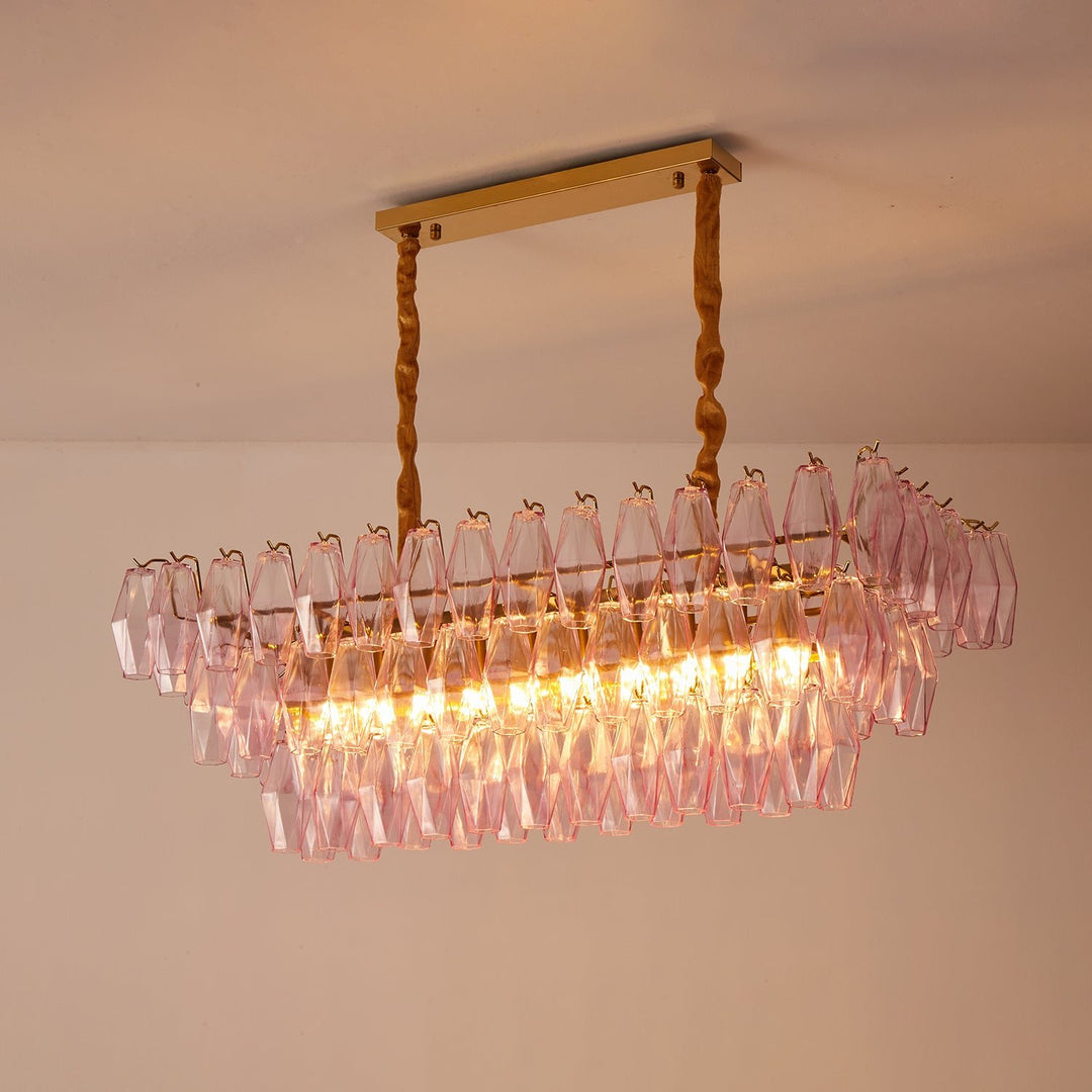 Evelina Prism Glass Chandelier - Medium