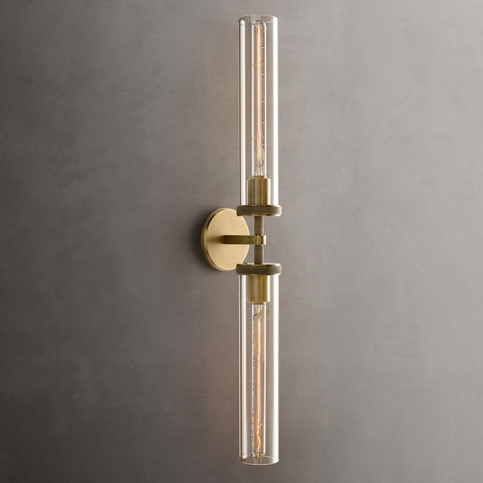 Achmore Twin Brass Wall Lamp (H775mm)