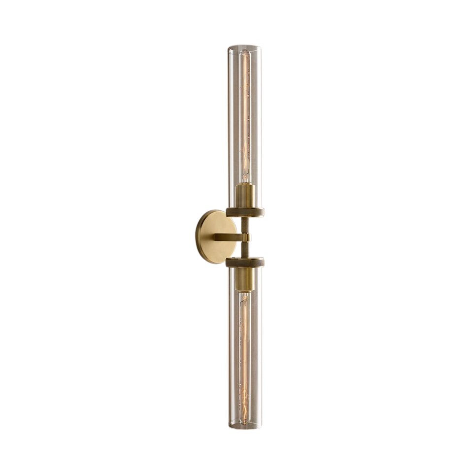 Achmore Twin Brass Wall Lamp (H775mm)