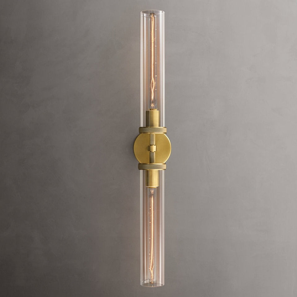 Achmore Twin Brass Wall Lamp (H775mm)