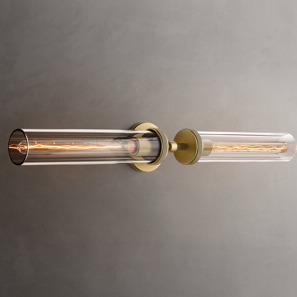 Achmore Twin Brass Wall Lamp (H775mm)