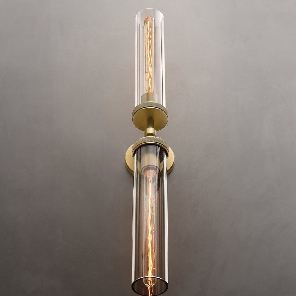 Achmore Twin Brass Wall Lamp (H775mm)