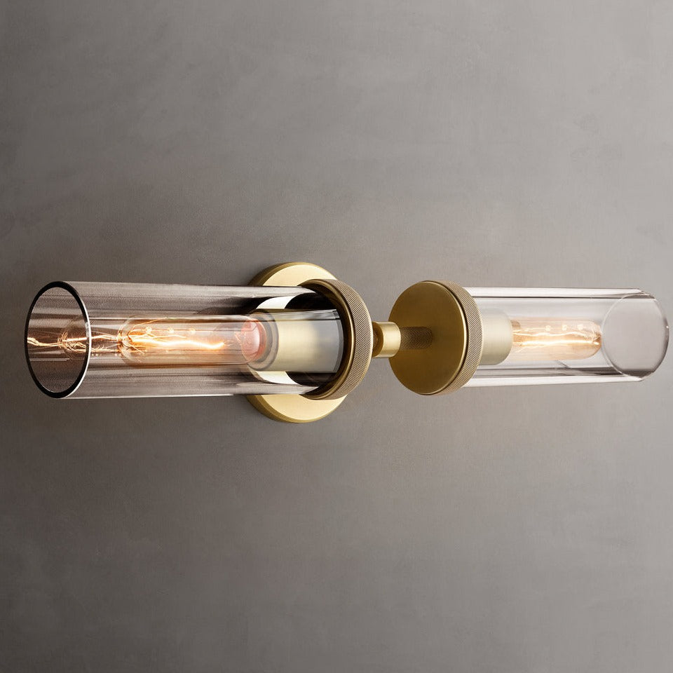 Achmore Twin Brass Wall Lamp (H520mm)
