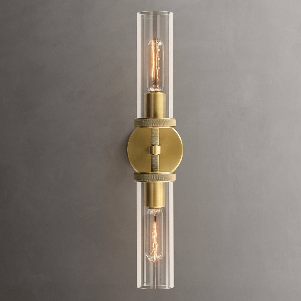 Achmore Twin Brass Wall Lamp (H520mm)