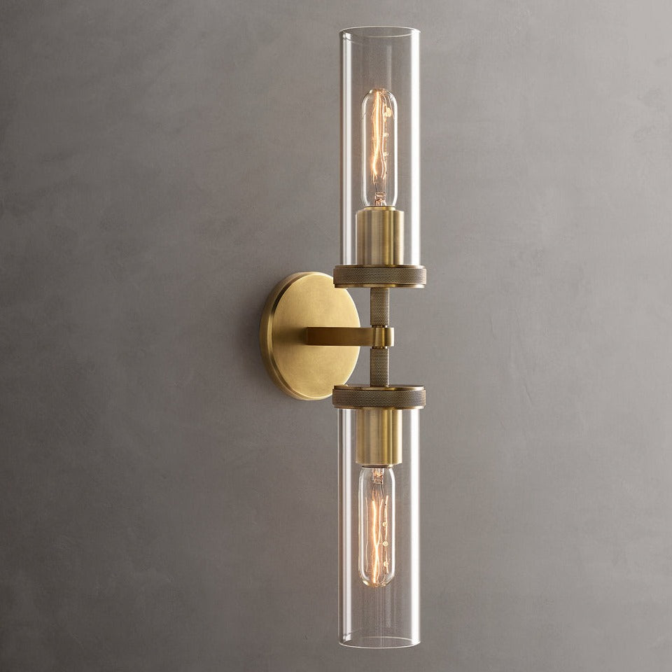 Achmore Twin Brass Wall Lamp (H520mm)