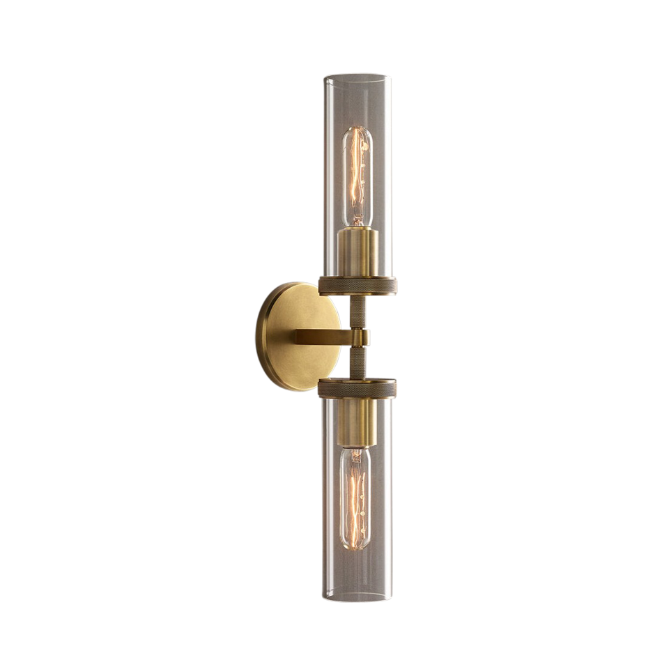 Achmore Twin Brass Wall Lamp (H520mm)