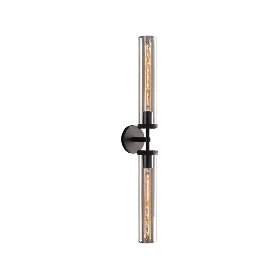 Achmore Twin Bronze Wall Lamp (775mm)