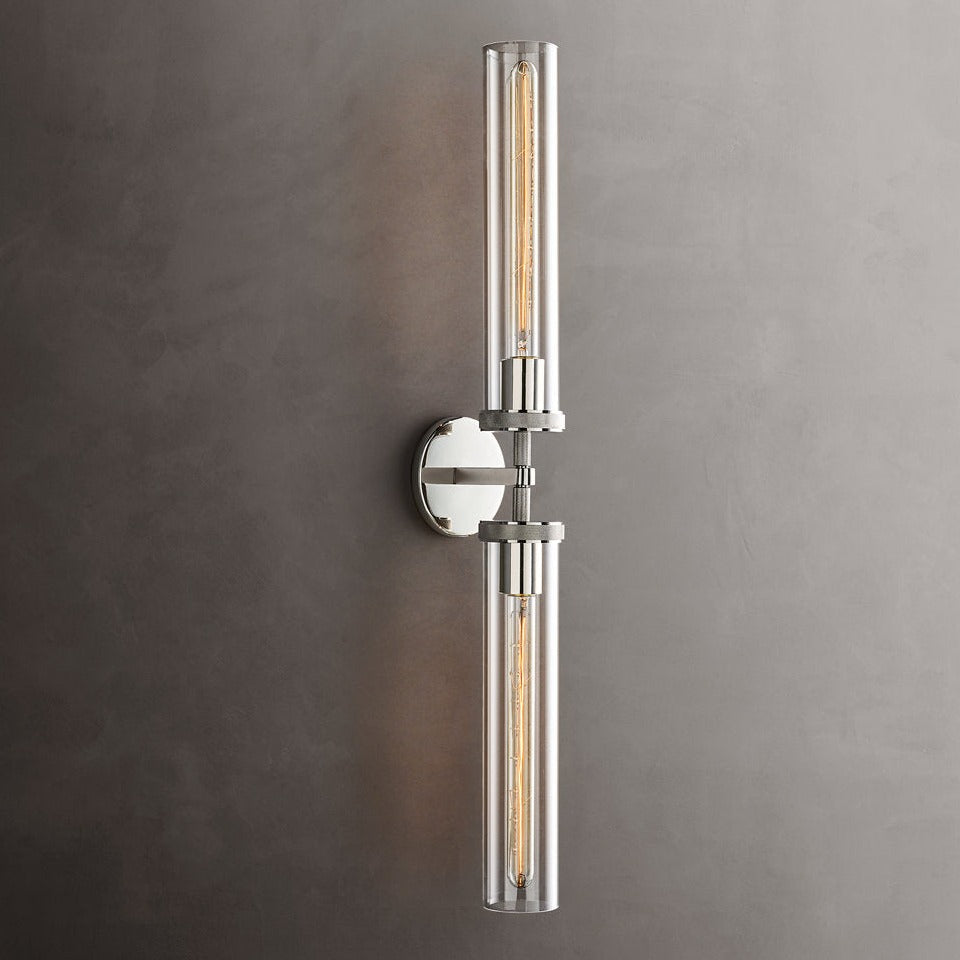 Achmore Twin Nickel Wall Lamp (H775mm)