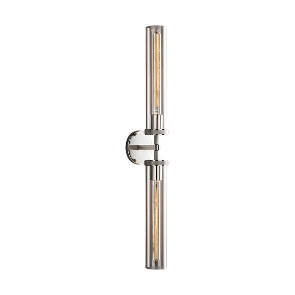 Achmore Twin Nickel Wall Lamp (H775mm)
