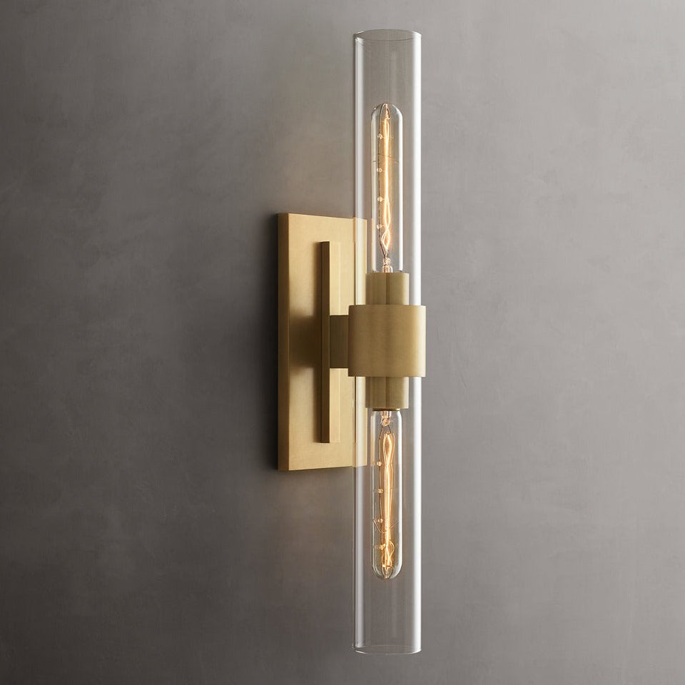 Dumfries Twin Brass Wall Lamp