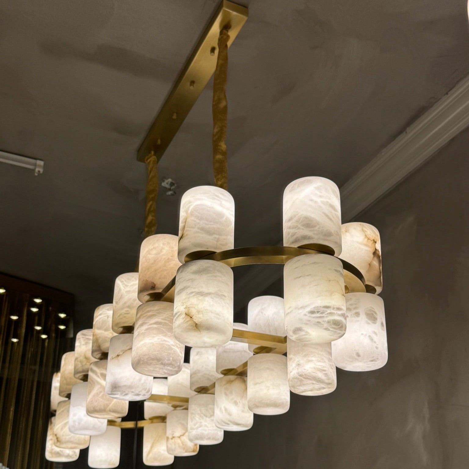 Luzia Alabaster Chandelier - Oval