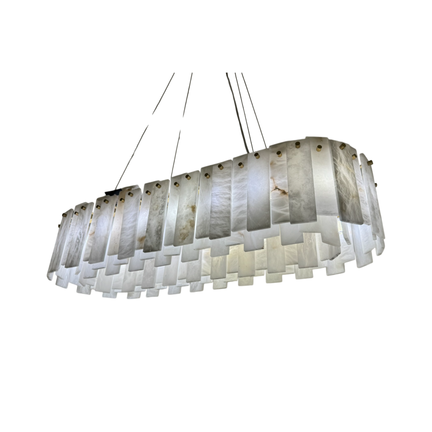 Mara Alabaster Chandelier - Oval