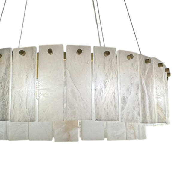 Myrie Alabaster Round Chandelier