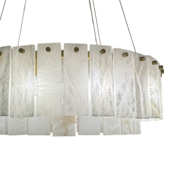Myrie Alabaster Round Chandelier