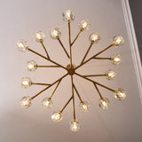 Balle Be Crystal Round Chandelier 48" underside view