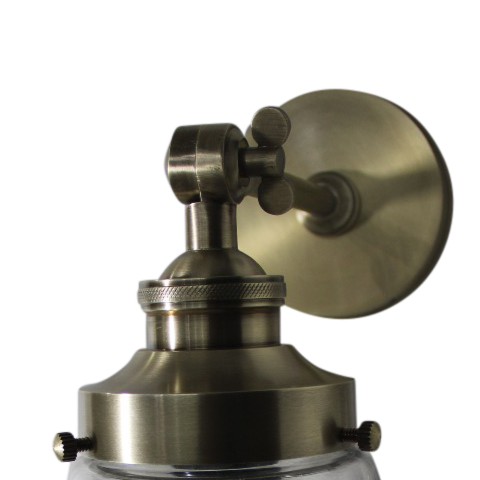 SMITH&SMITH Lighting Sydney Marion Antique Brass Sconce Wall Light Adjustable arm view