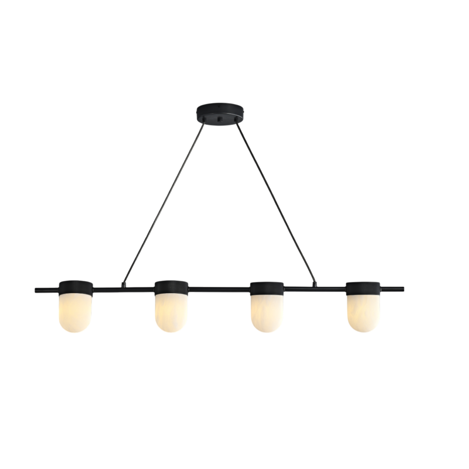 Clementine Linear Alabaster Suspension Chandelier