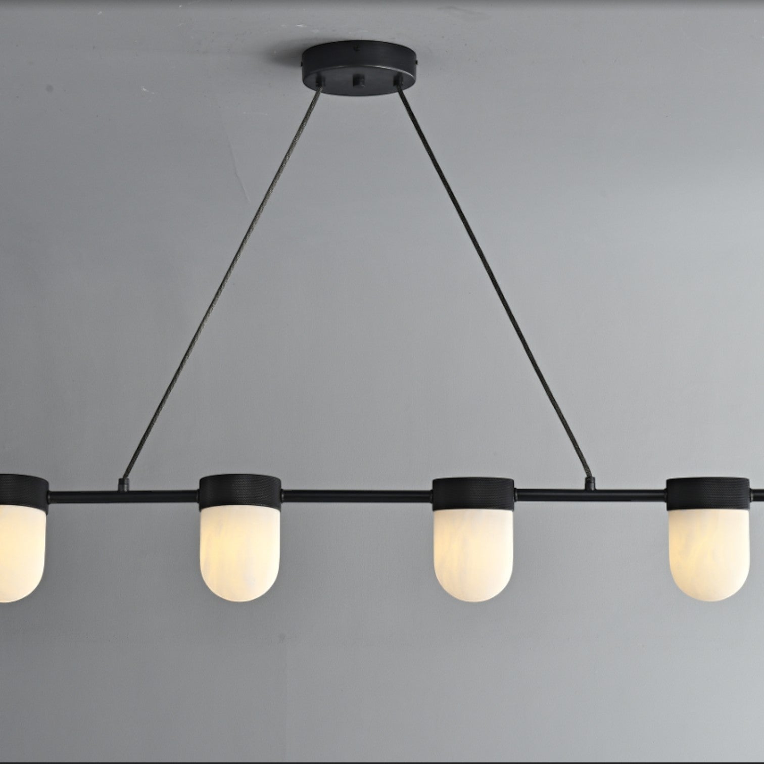 Clementine Linear Alabaster Suspension Chandelier
