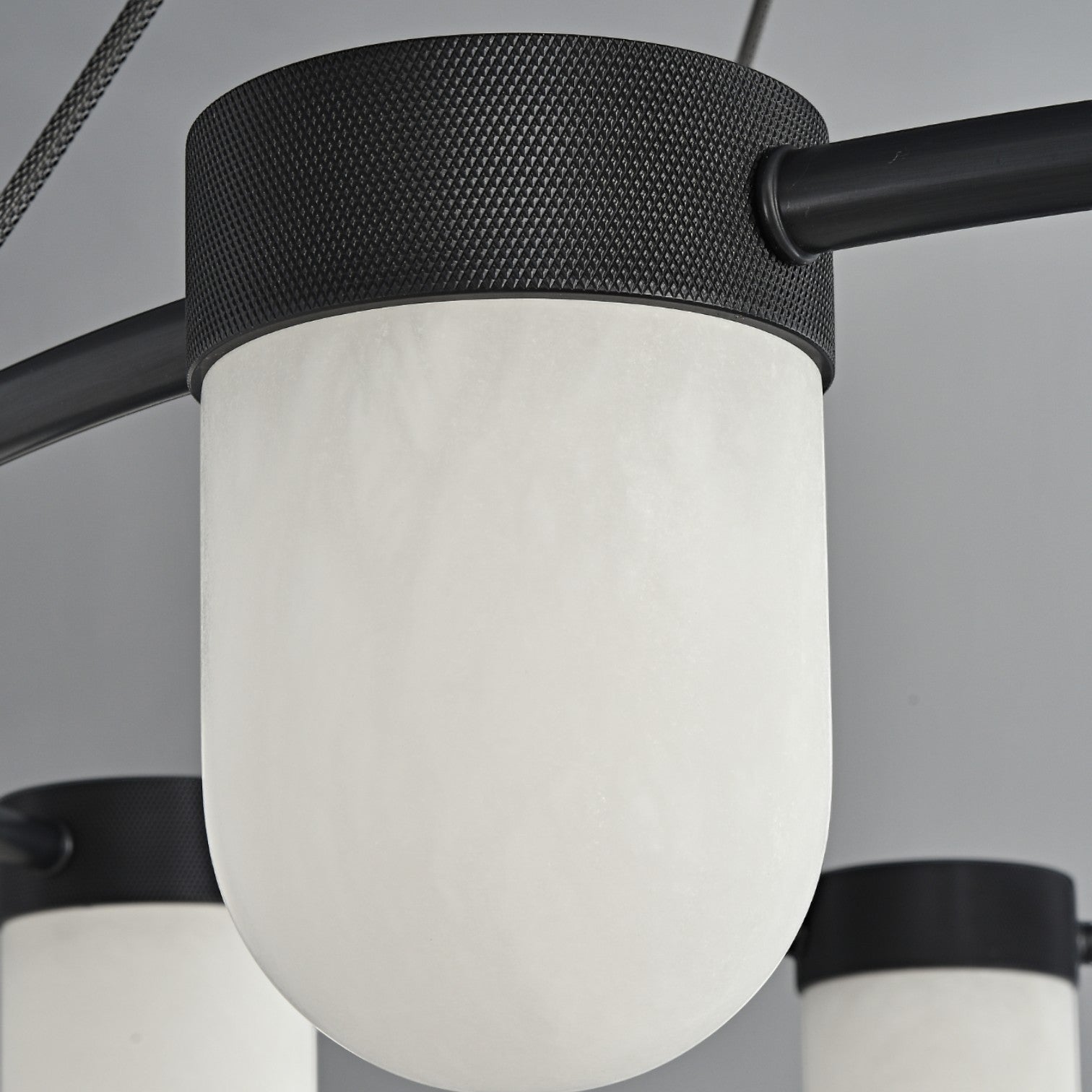 Clementine Round Alabaster Suspension Chandelier