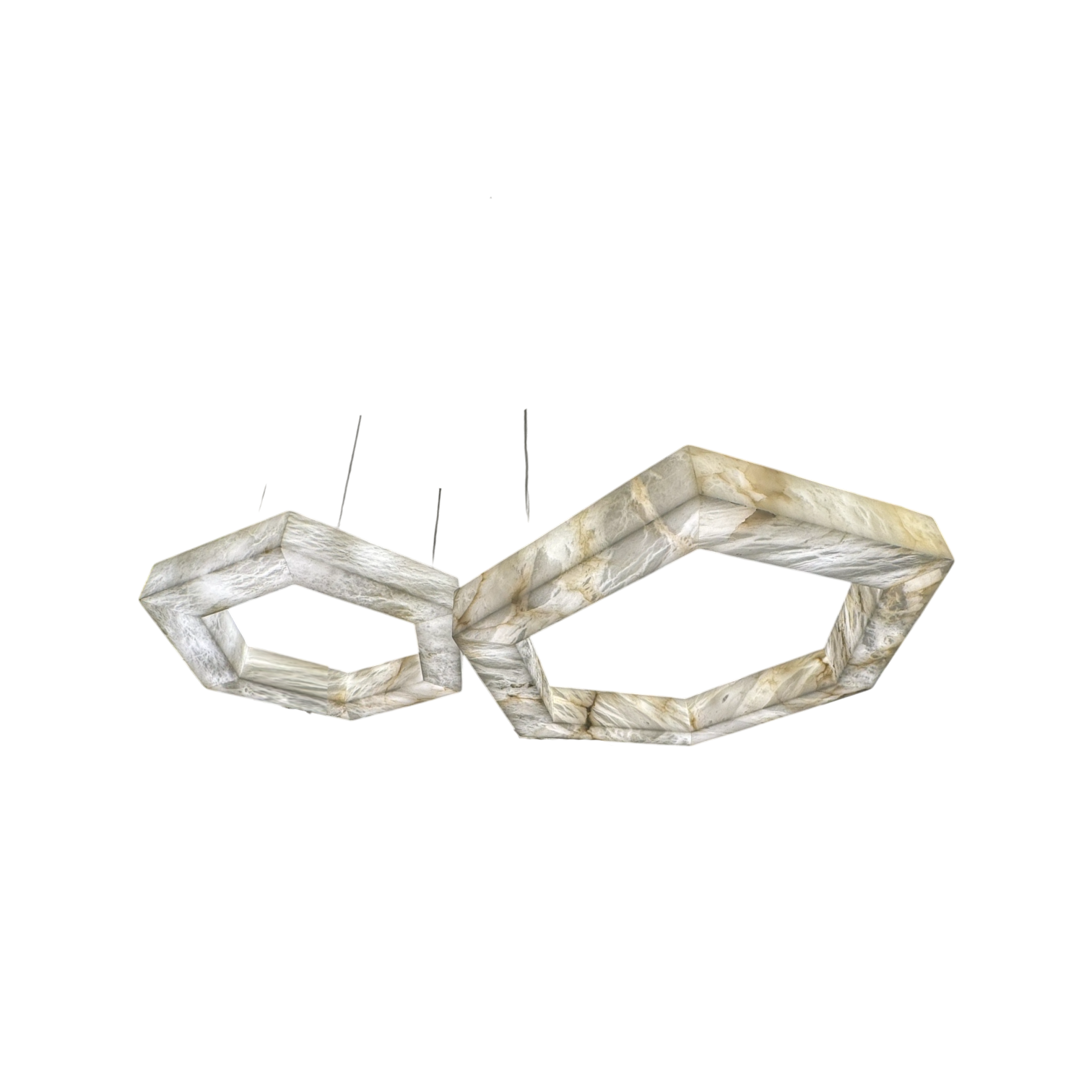 Neves Alabaster Hexagonal Chandelier