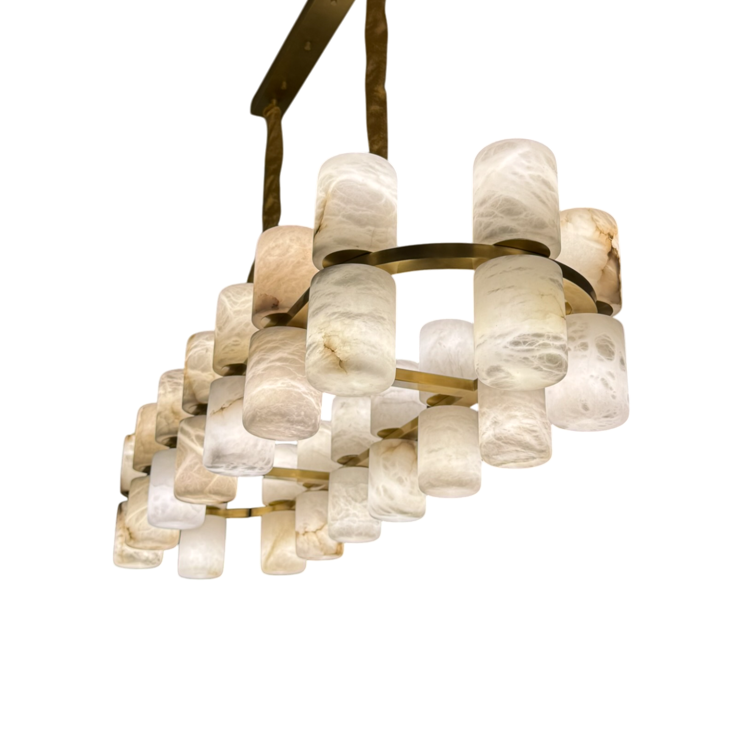 Luzia Alabaster Chandelier - Oval