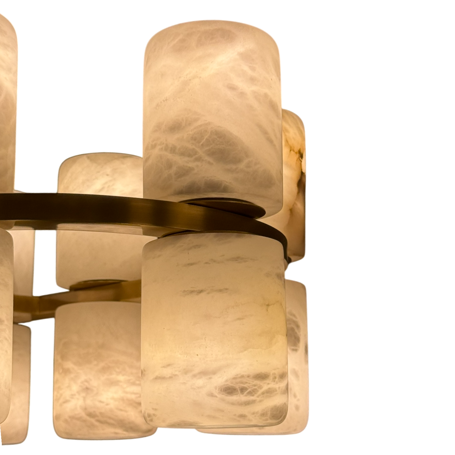 Luzia Alabaster Chandelier - Oval