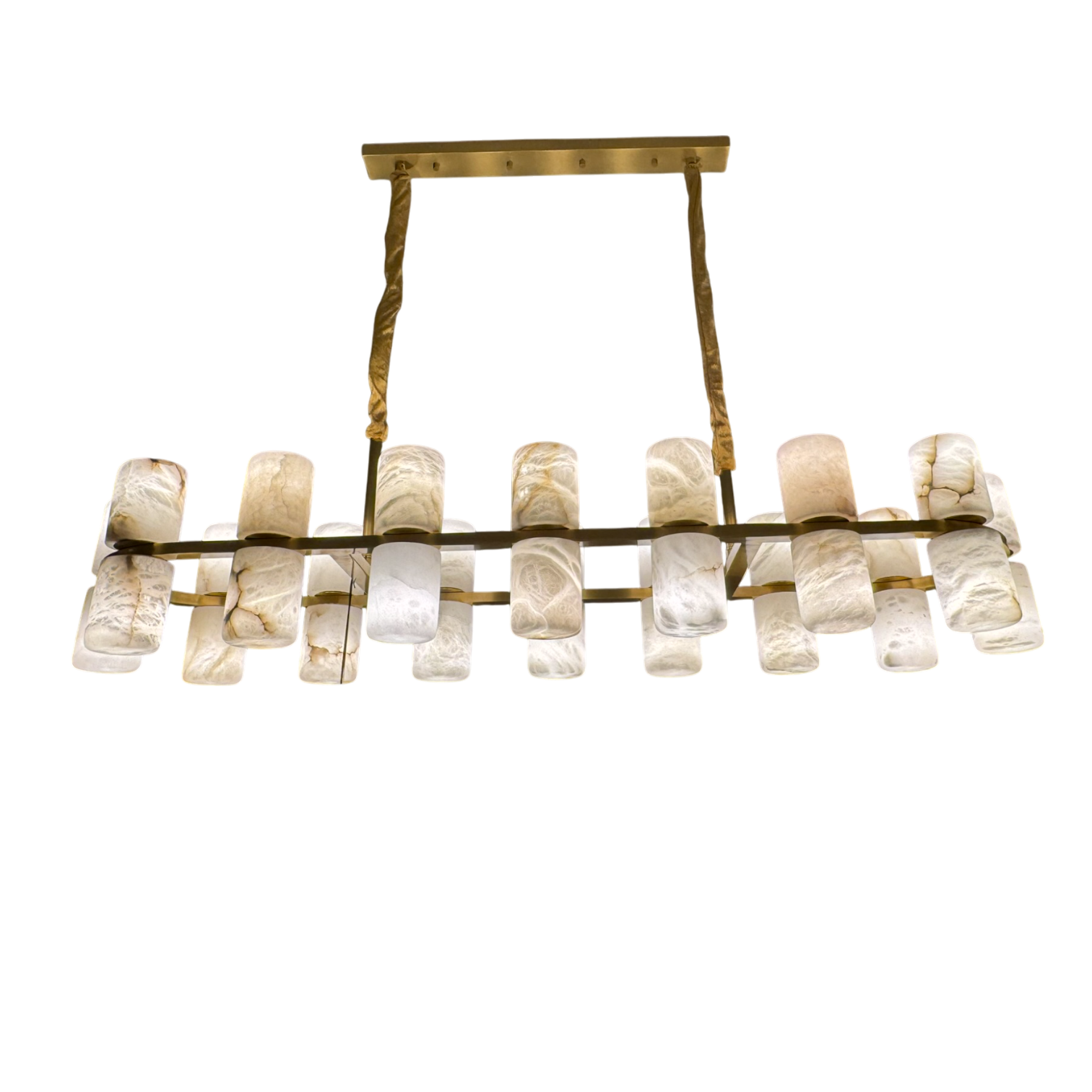 Luzia Alabaster Chandelier - Oval