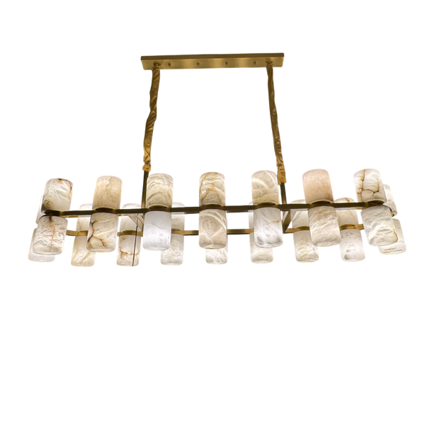 Luzia Alabaster Chandelier - Oval