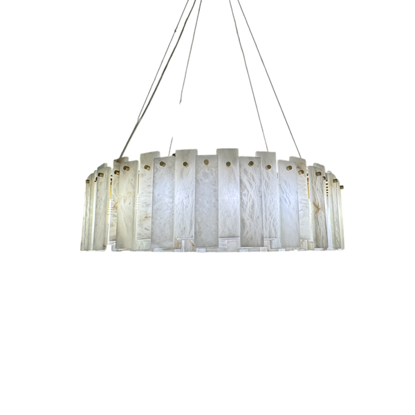 Mara Alabaster Round Chandelier