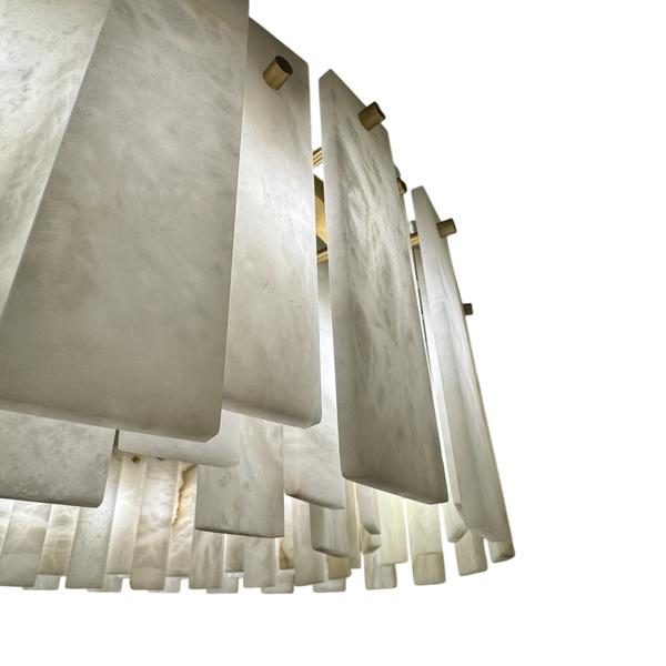Mara Alabaster Round Chandelier
