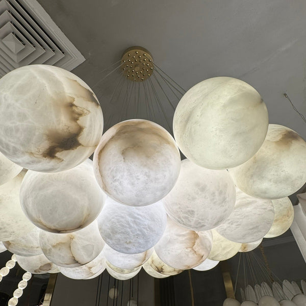 Leona Alabaster 14-shade Orb Chandelier