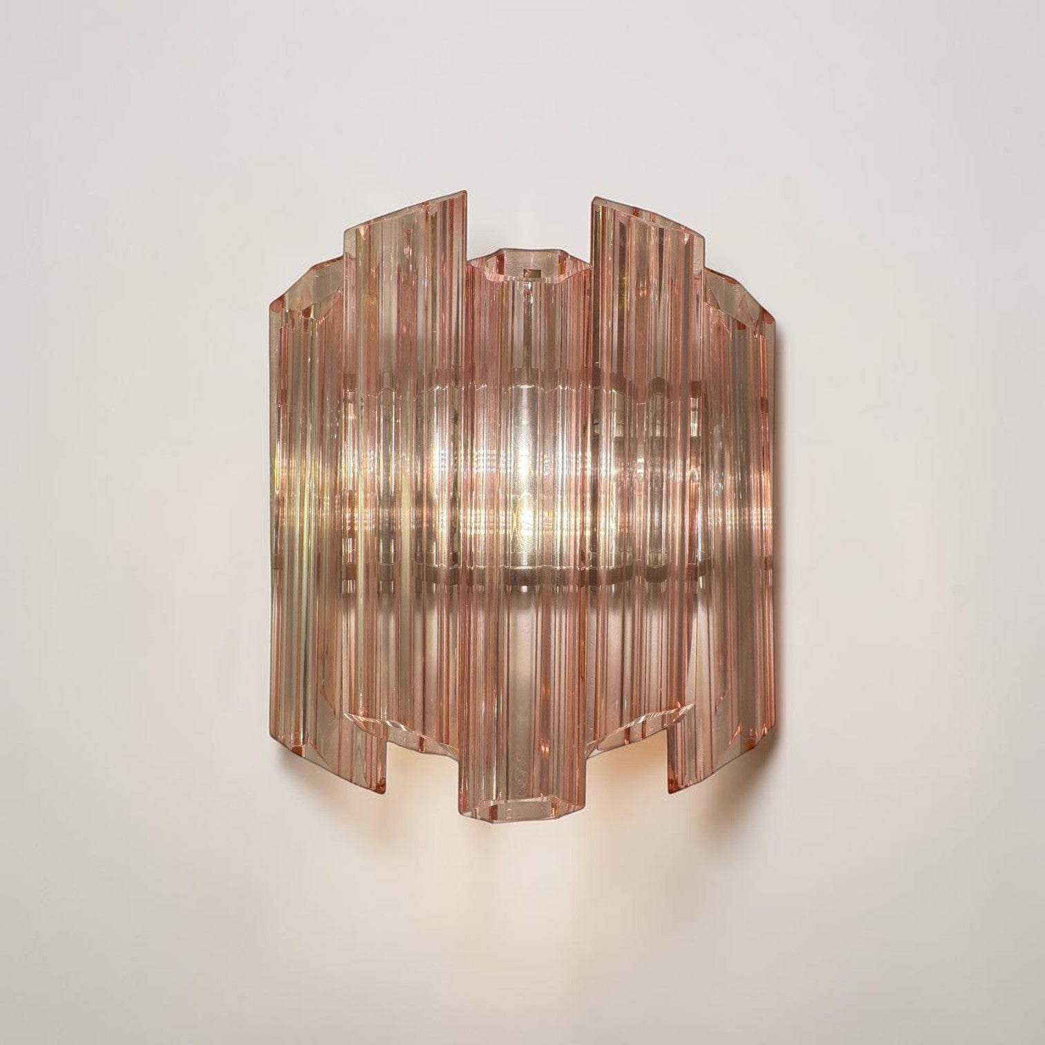 Sandria Pink Palermo Murano Wall Lamp