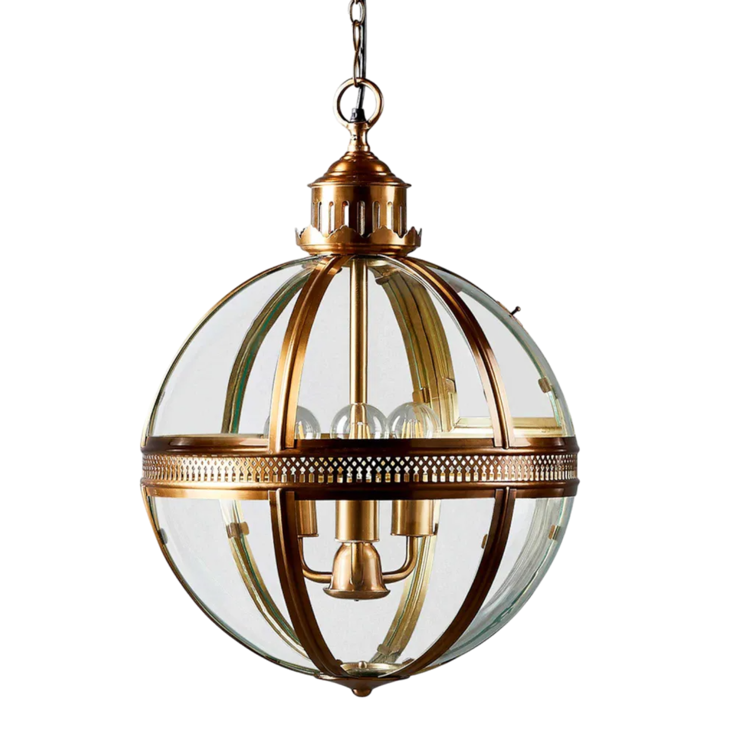 Saxon Ceiling Pendant Large Antique Brass ELCITWRT18LAB
