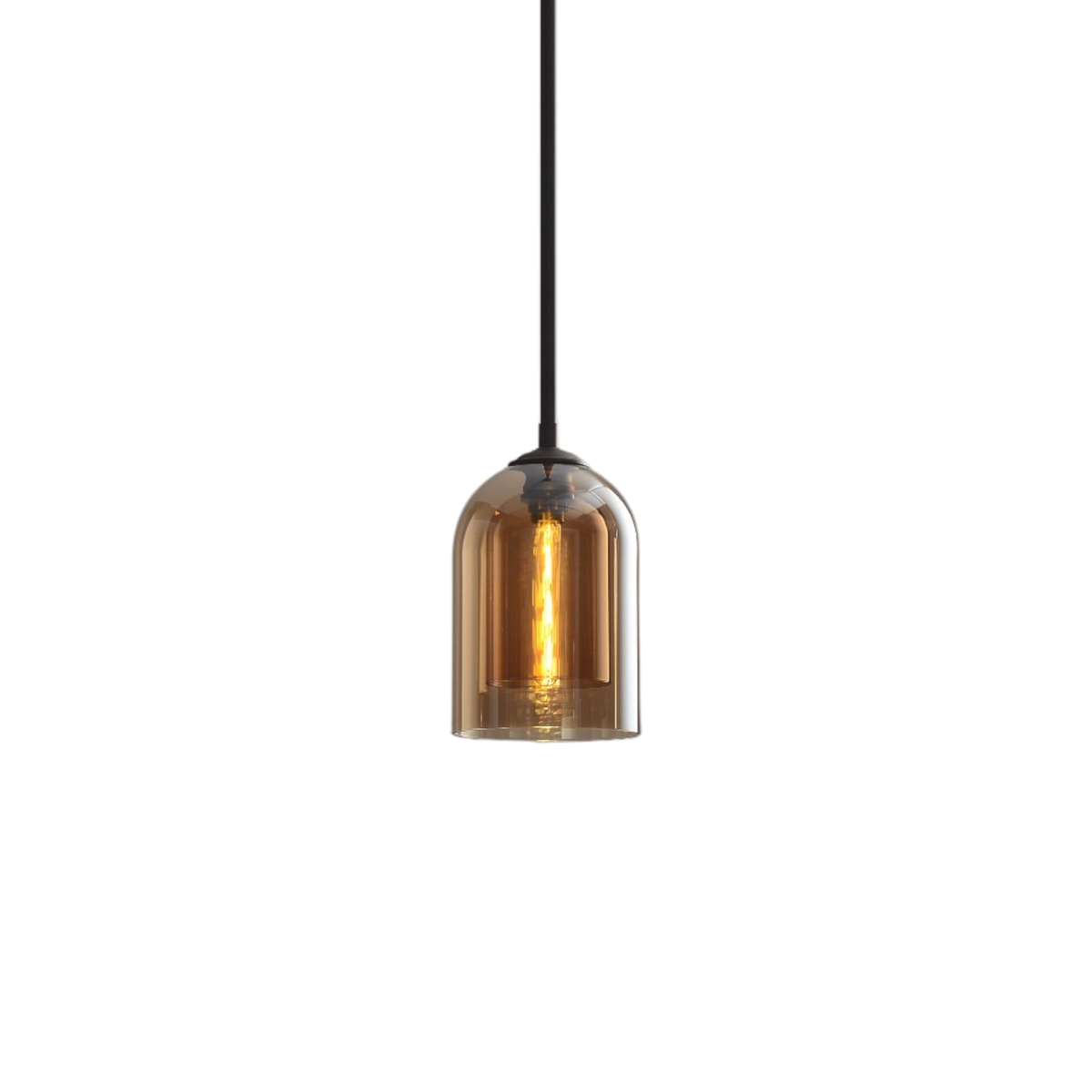 Scarlet Pendant Lamp in Amber Glass