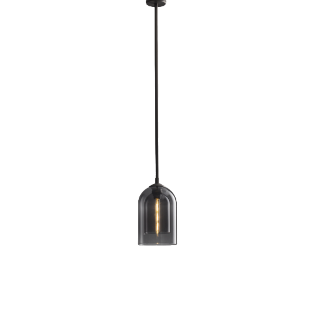 Scarlet Pendant Lamp in Smoke Glass