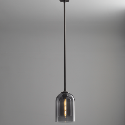 Scarlet Pendant Lamp in Smoke Glass