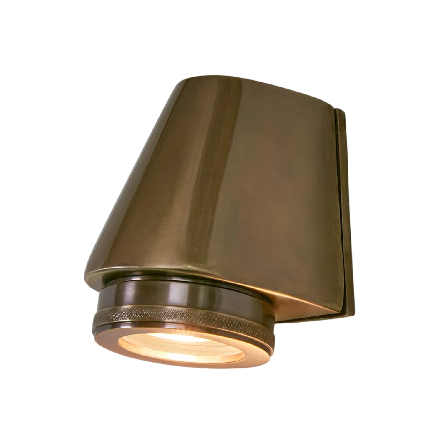 Seaman Outdoor Wall Light Antique Brass