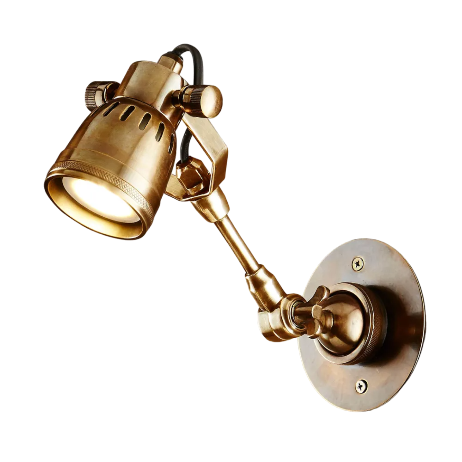 Seattle Long Arm Wall Light Brass