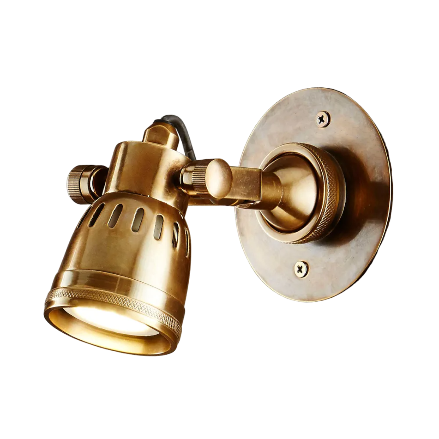 Seattle Short Arm Wall Light Brass