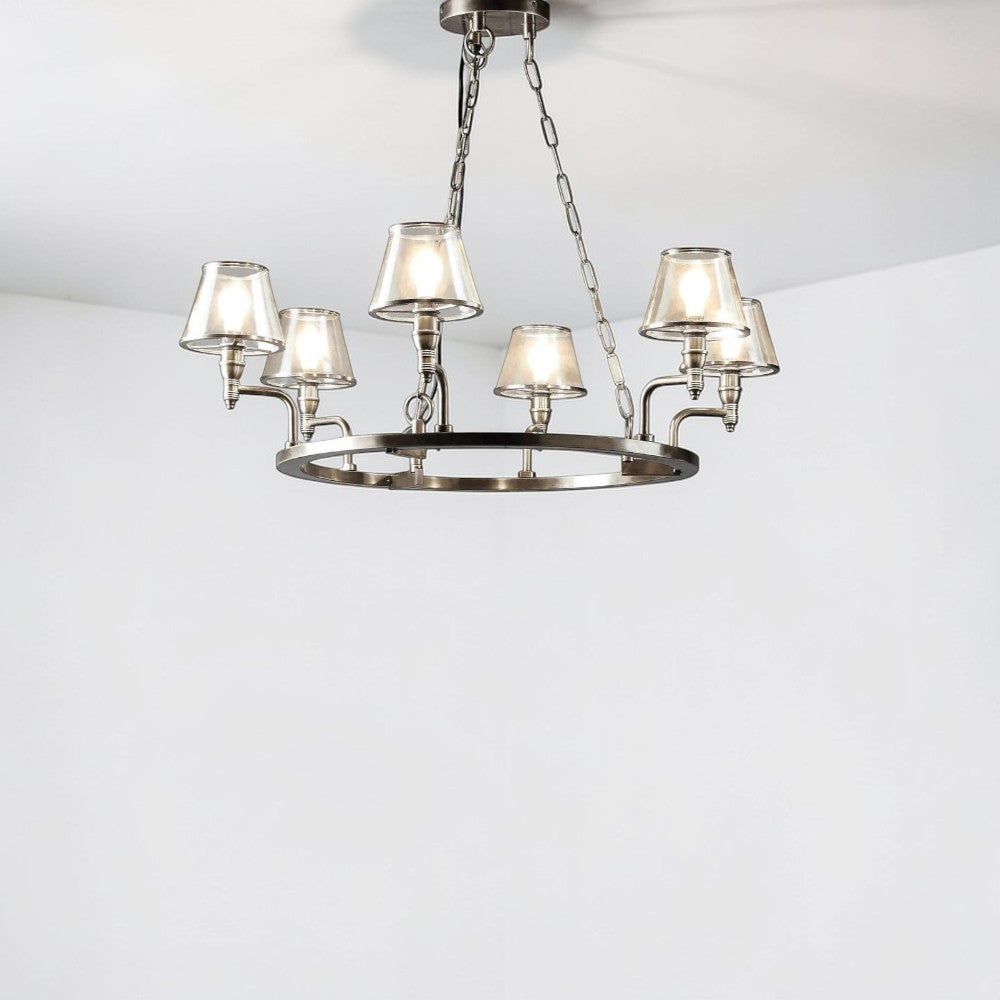 Sienna Chandelier Antique Silver ELPIM30578AS