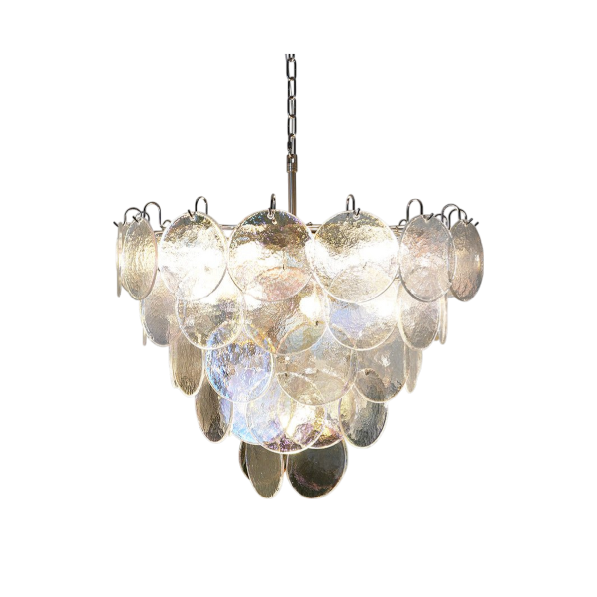 Silvia Murano Disc Iridescent Chandelier