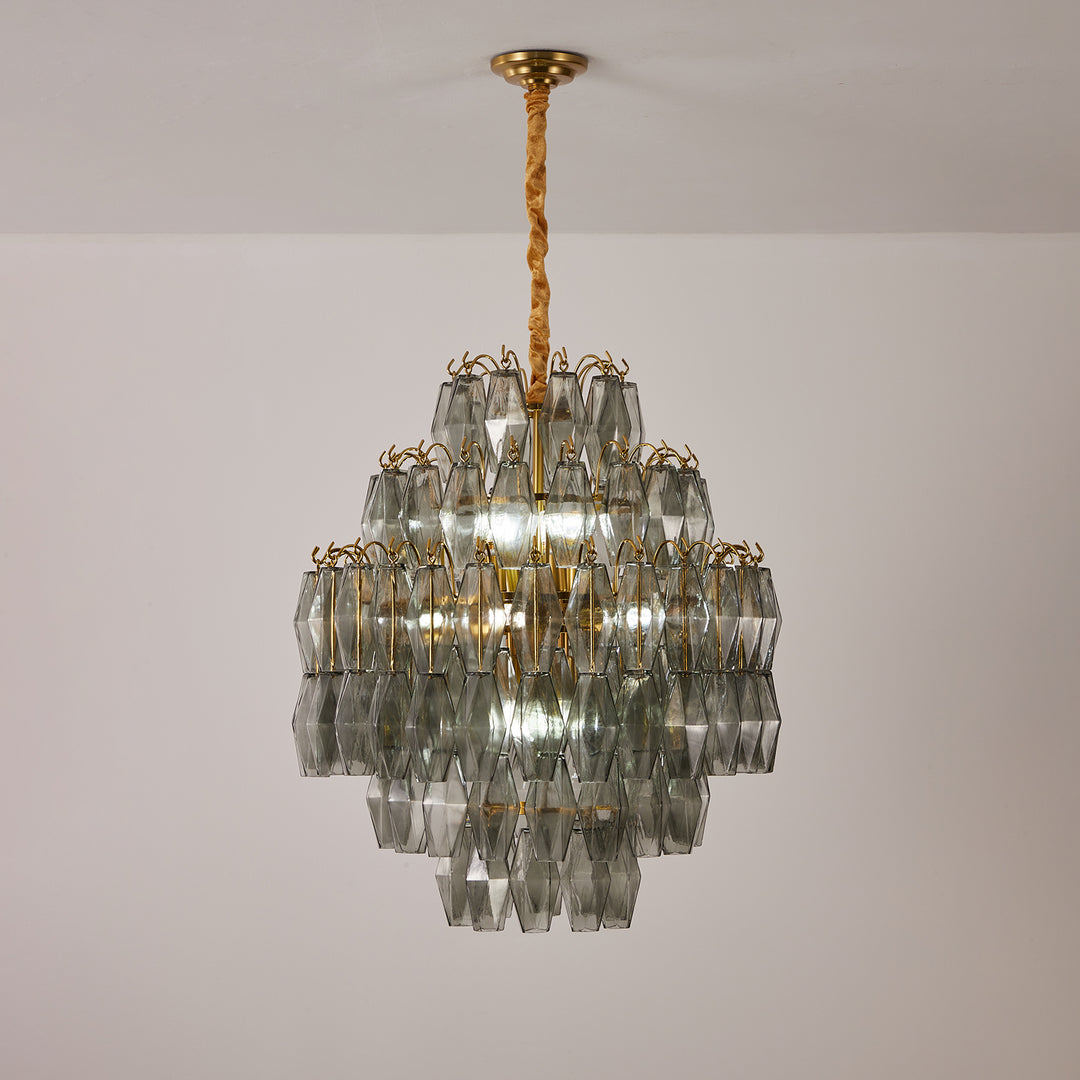 Lucente Murano Prism Round Chandelier